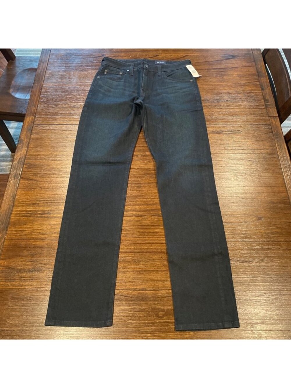 AG Everett Slim Straight Jean Mens 32x34 Dark Indigo Wash Stretch HYI Sample